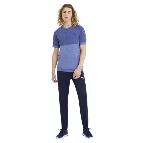 Puma Mens Logo Tapered Tracksuit Bottoms - Navy - 