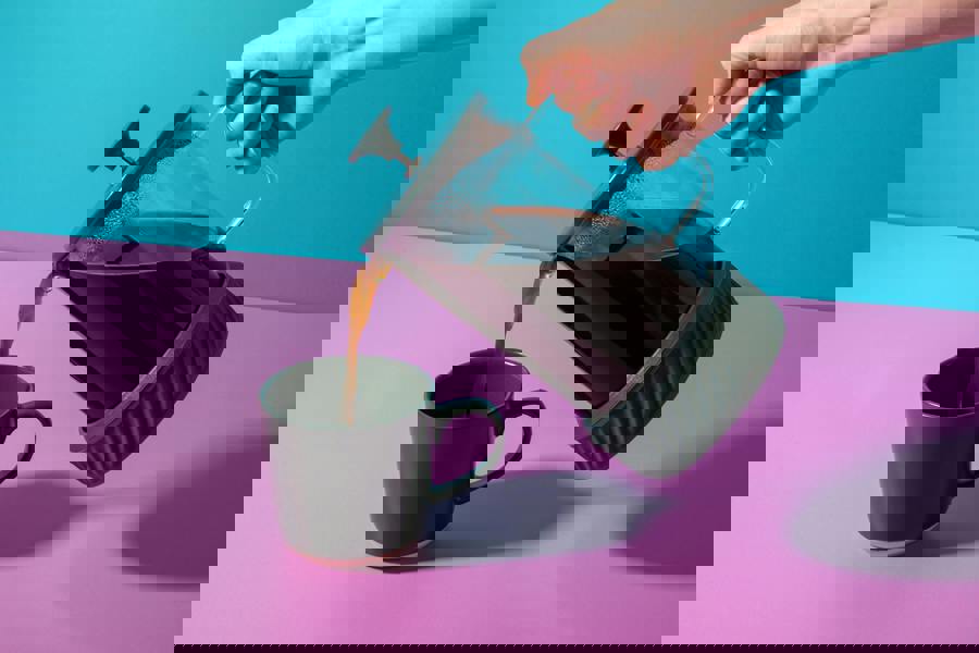 La Cafetière 'Zero' 8 Cup Green Cafetiere, Removable Base for Grounds, 1L