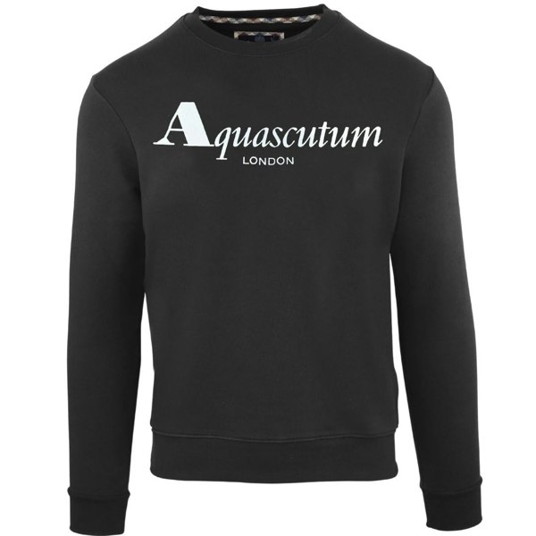 Aquascutum Bold London Logo Sweatshirt - Black