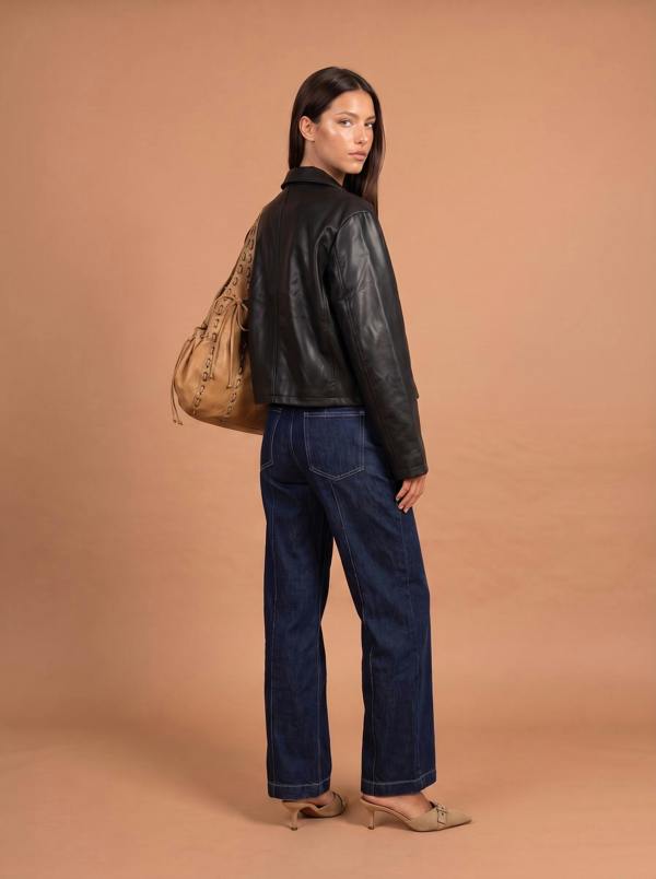 Urban Bliss Collared Straight Pu Jacket Black