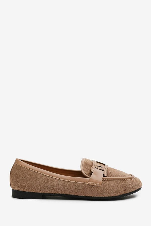 Where's That From Lizzo Slip on Trim Loafers With Accessory Detailing in Khaki