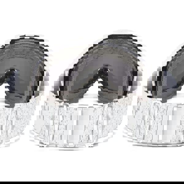 Smith Ski Goggles 4D Mag S 0OR 5T White Chunky Knit ChromaPop Sun Platinum Mirror & CP Storm Blue Sensor Mirror