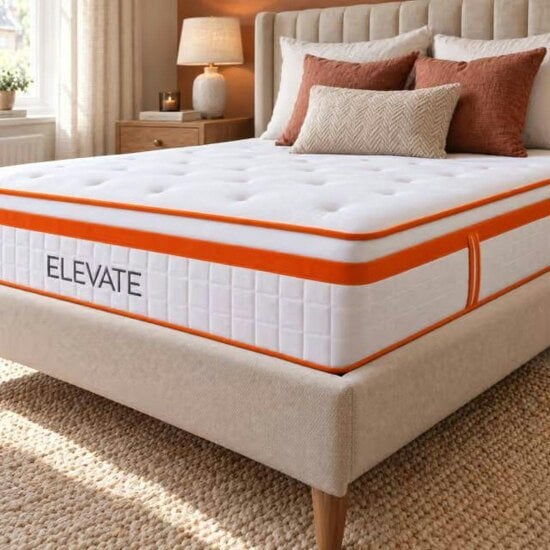 The Sleep People YourSleep Elevate 1,000 Pocket Spring Hybrid Mattress – 25cm Deep, Memory Foam, Medium-Firm, Zoned Support