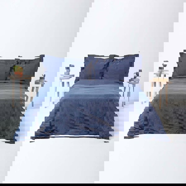 HOMESCAPES French Flax Linen Oxford Pillowcase, Standard Size