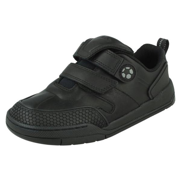 Clarks Boys Clarks Fold-Over Tongue School Shoes Laser Track K