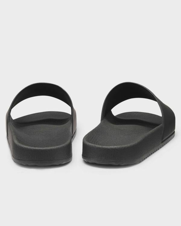 HUGO Mens Timein Mens Slides with Logo Strap - Black 001 | CHO | Designer Mens Sandals