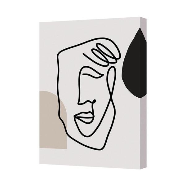 Benjamin Tate Design Abstract Line Art Canvas Wall Decor Portrait Modern Minimalist Painting
