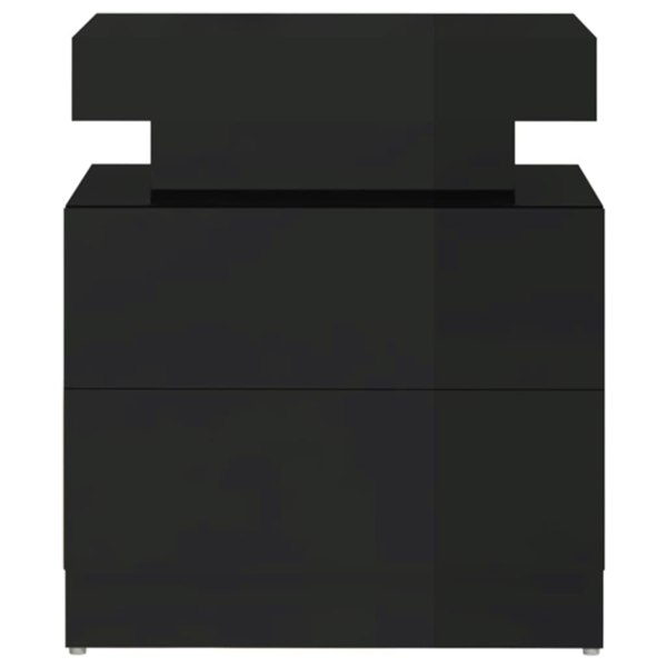 Berkfield Bedside Cabinet High Gloss Black 45x35x52 cm Engineered Wood