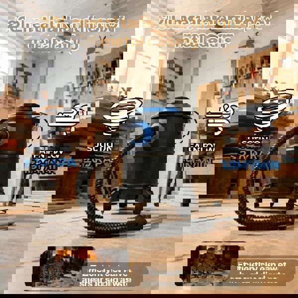 Spector 20L Ash Vacuum Cleaner 1200W 20KPA Fireplace Wood Burner Dust Collector