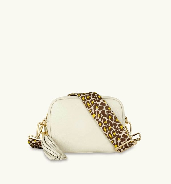 Apatchy London Stone Tassel Bag With Lemon Cheetah Strap