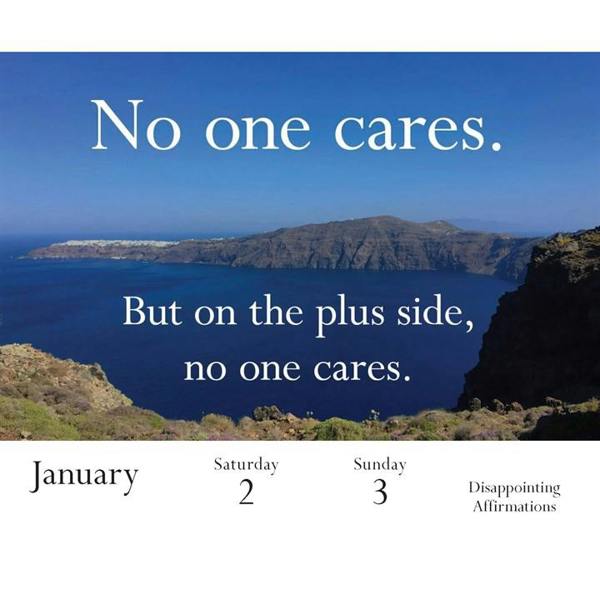 Chronicle Books Disappointing Affirmations Desk Calendar 2027, Desk Calendars, Day To View, Humour, Gift