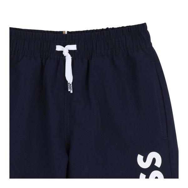 Hugo Childrens/Kids Logo Swim Shorts - Navy - 