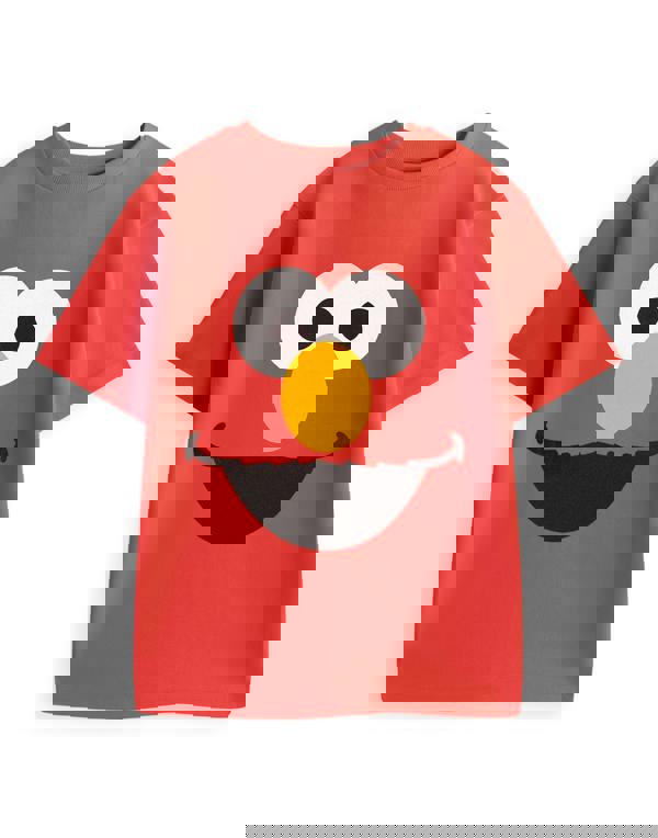 Sesame Street Unisex Kids Red Elmo Short Sleeved T-Shirt