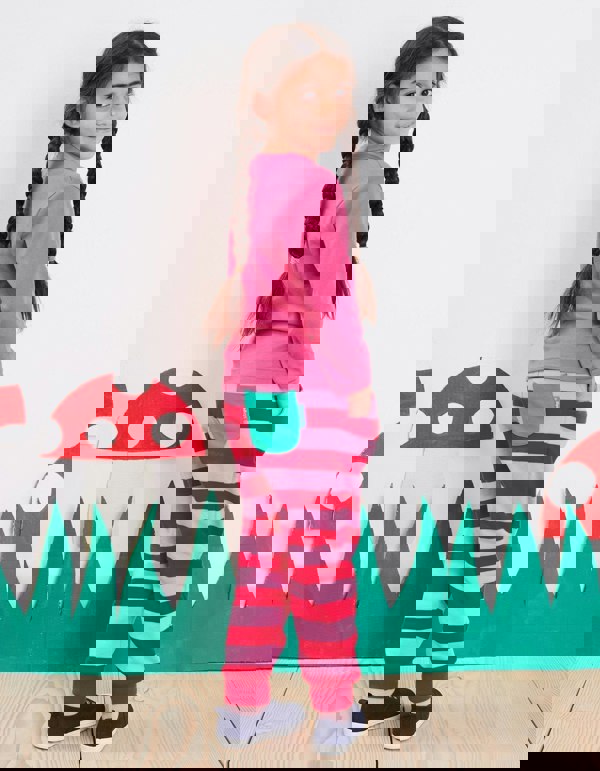 Organic Red Pink Striped Joggers - Toby Tiger UK Retail