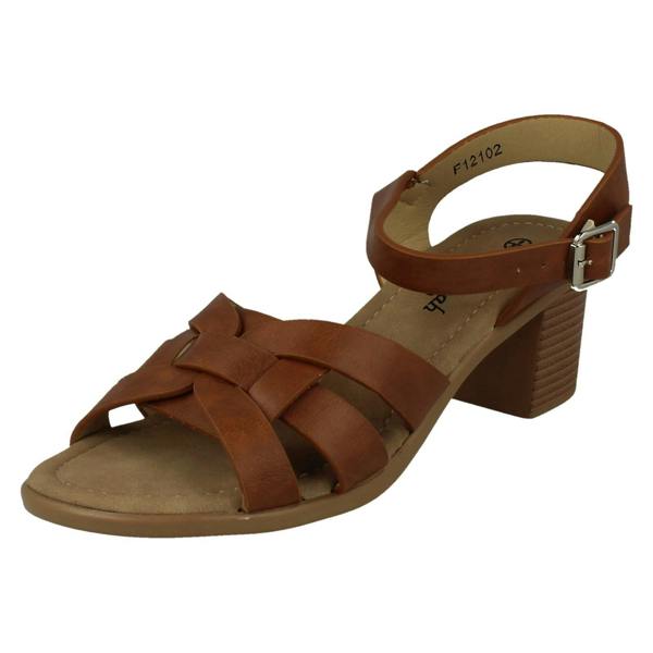 Savannah Ladies Savannah Buckle Fastening Heeled Summer Sandals F12102