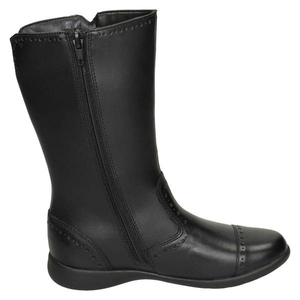 Clarks Girls Clarks Smart Leather Boots Etch Stride