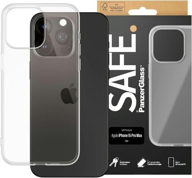 PanzerGlass Panzer Glass TPU Case for iPhone 15 Pro Max 6.7" Clear - SAFE95541