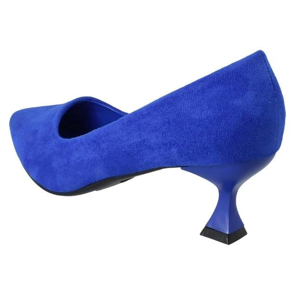 Anne Michelle Ladies Anne Michelle Microfibre 6cm Heeled Court Shoes F90124