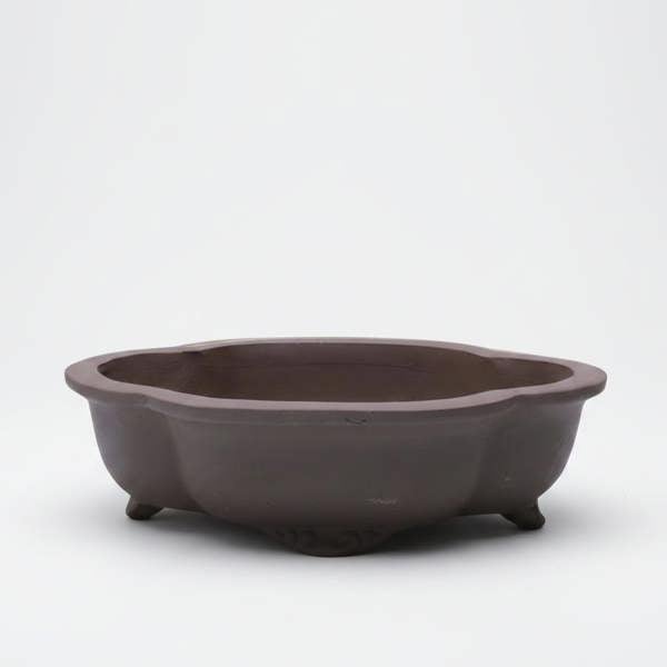 Unglazed Bonsai Pot Floral | 26cm x 21cm x 6cm | YB1129 - Yorkshire Bonsai