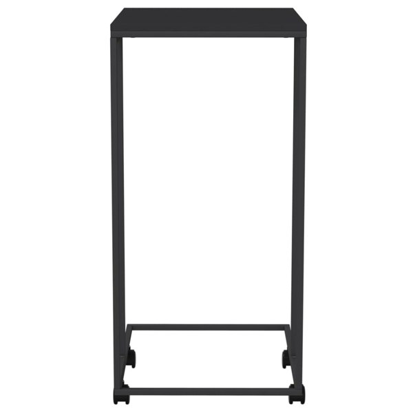 Berkfield Side Table with Wheels Black 40x30x63.5 cm Engineered Wood