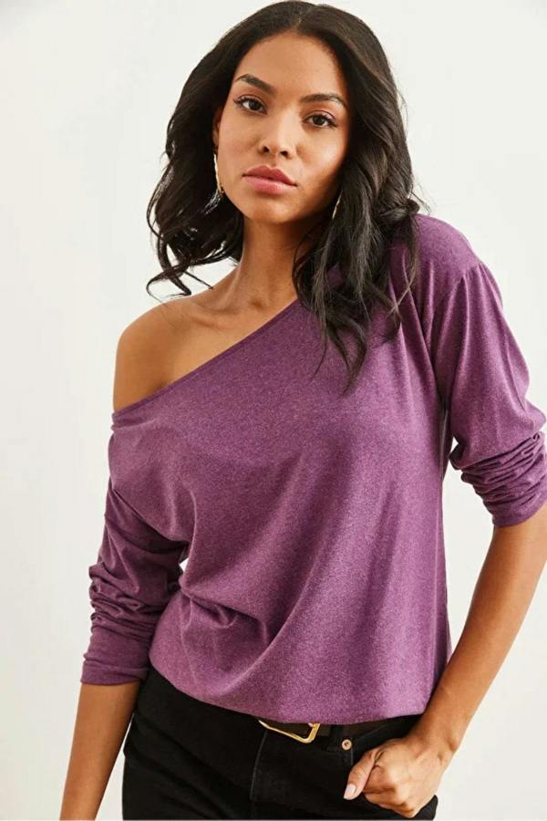 Hoxton Gal Boat Neck Wool-Viscose Draped Jumper