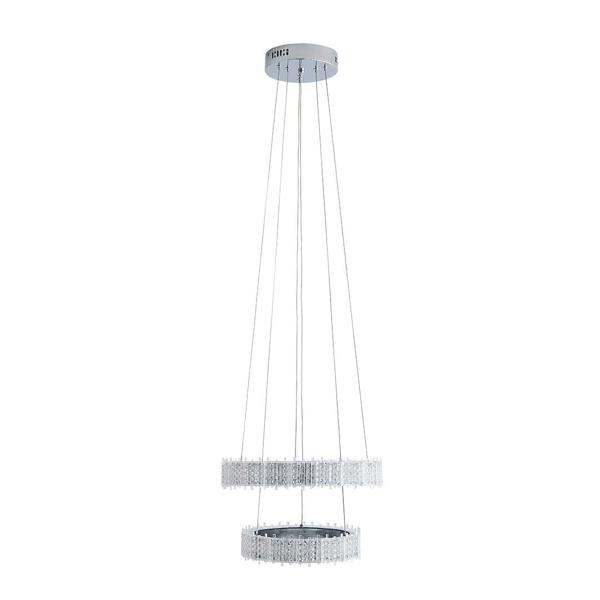 Pagazzi Lighting Ana LED Chrome Tiered Pendant Ceiling Light