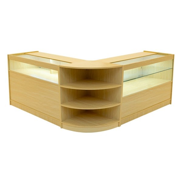 Monstershop Harmonia LED Shop Counter Set B1200, C1200 & LM60 - Maple