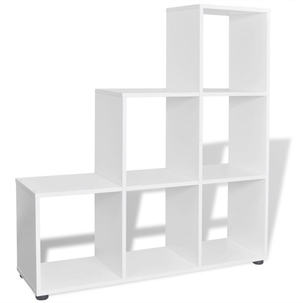 Berkfield Staircase Bookcase/Display Shelf 107 cm White