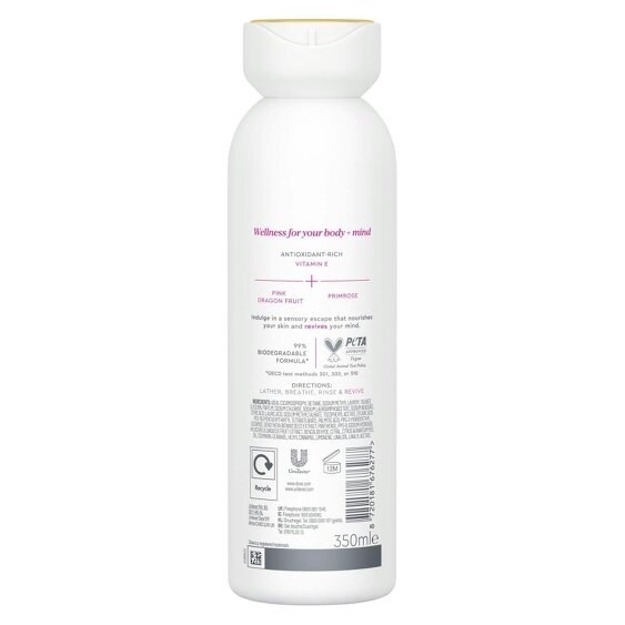 Dove Body + Mind Serum Body Wash Dragon Fruit Antioxidant & Vitamin E, 6x650ml