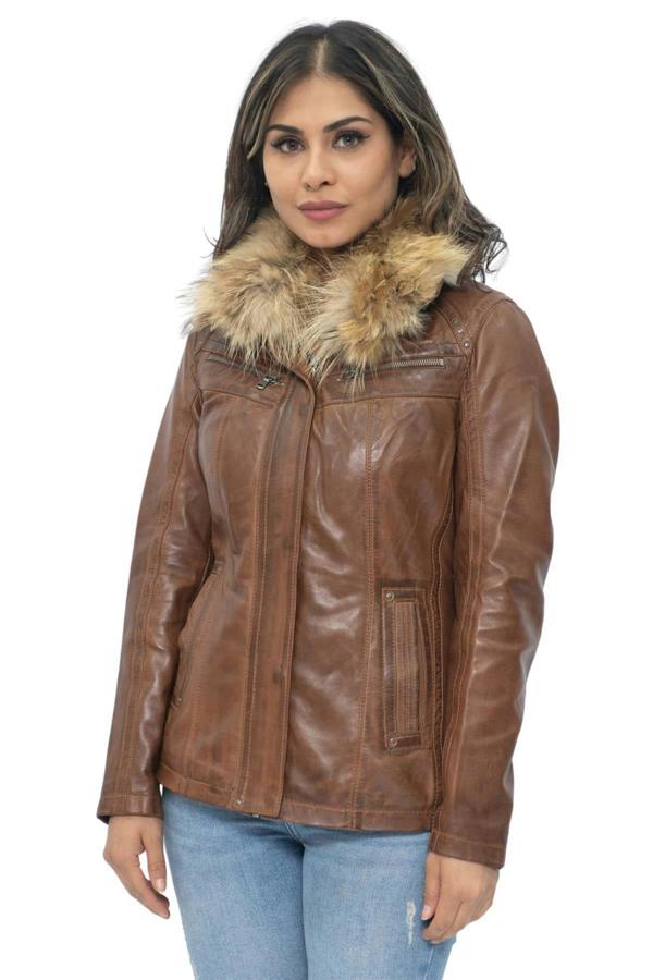 Infinity Leather Womens Leather Parker Jacket-Arvada