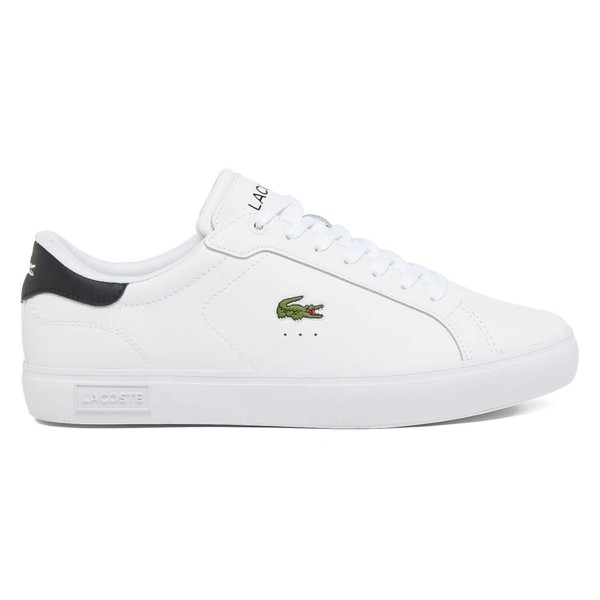 Lacoste Powercourt Leather Trainers - White/Black