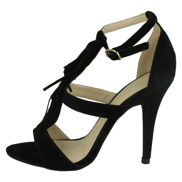 Anne Michelle Ladies Anne Michelle Heeled Sandals With Ankle Buckle