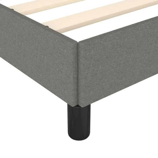 Berkfield Bed Frame Dark Grey 90x190 cm 3FT Single Fabric