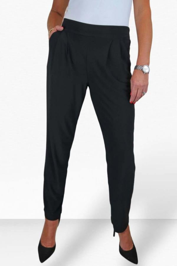 Paulo Due Women's Smart Office Trouser with Pull On Elastic Waist