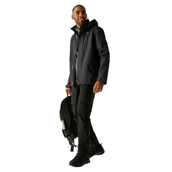 Regatta Mens Matt II Waterproof Jacket - Ash/Black - 