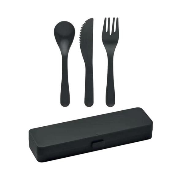 MidOcean Rigata Cutlery Set - Black - 