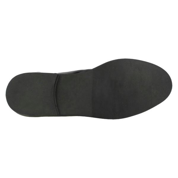 Spot On Ladies Spot On Jewel Trim Vamp Loafer Shoes