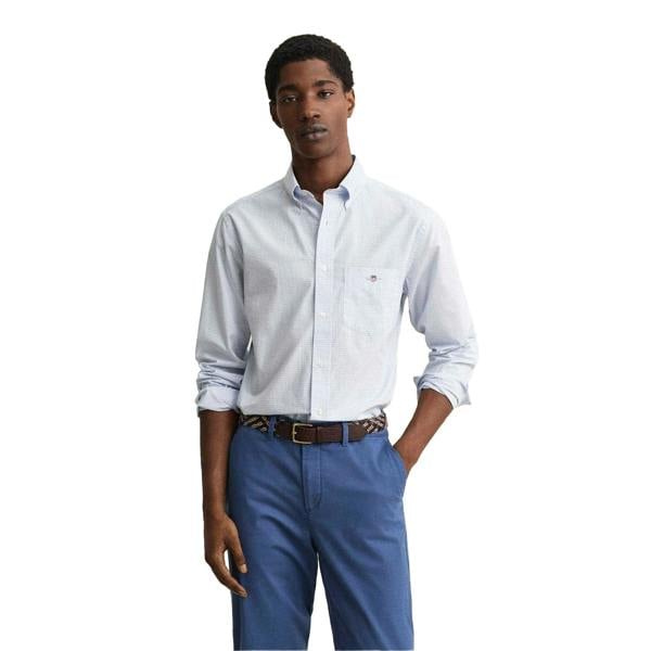 Gant Mens Fitted Shirt - Light Blue - 