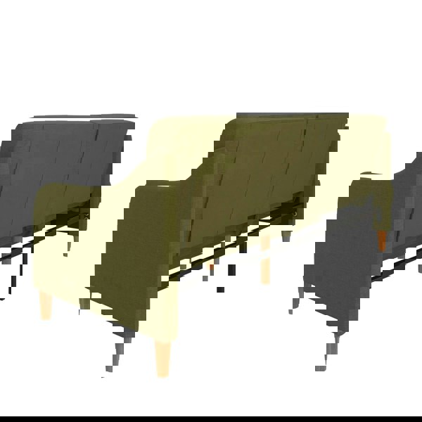 Dorel Home Jasper coil 3-seater Sofa Bed in green fabric