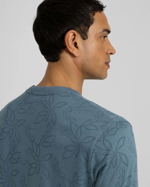 Steel & Jelly Baker - Tonal Floral Printed T-Shirt