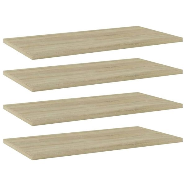 Berkfield Bookshelf Boards 4 pcs Sonoma Oak 60x30x1.5 cm Engineered Wood