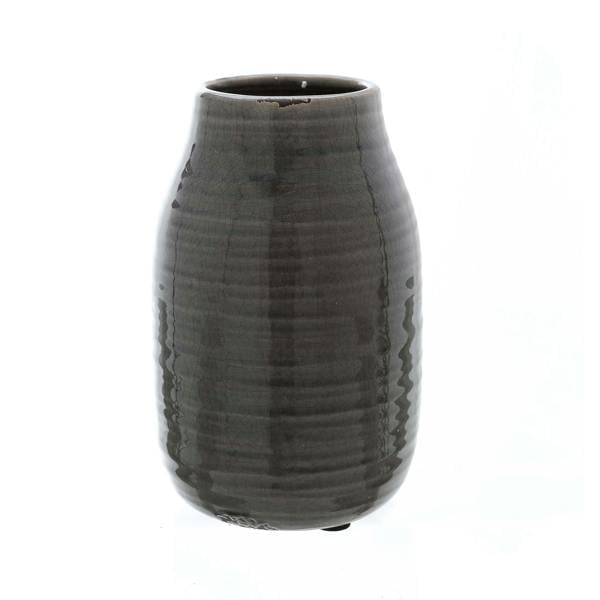 Hill Interiors Garda Stefanie Vase - Grey - 