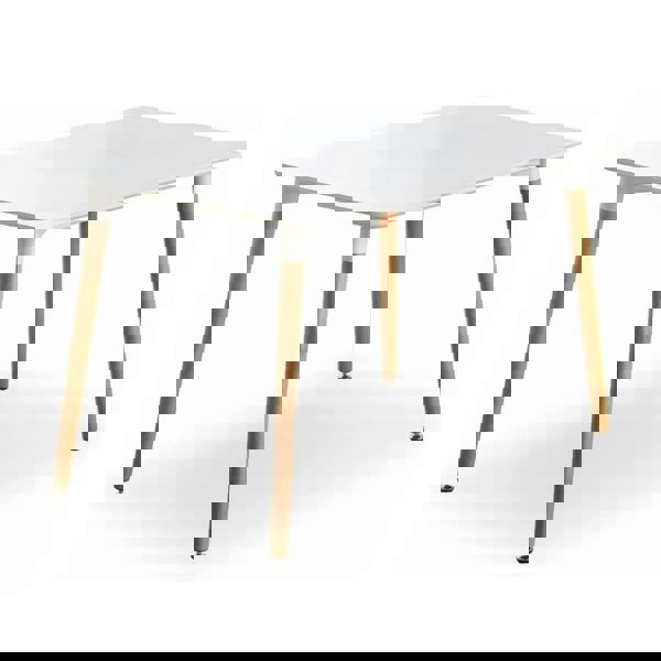 Life Interiors Halo Dining Table for 4 or 6 Seating - Single White Table, Modern Design