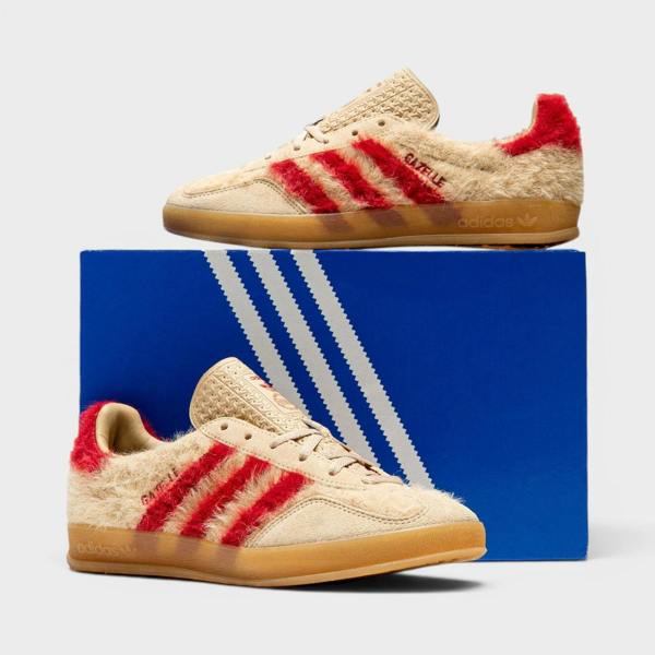 Adidas Originals Womens Gazelle Indoor Beige Red
