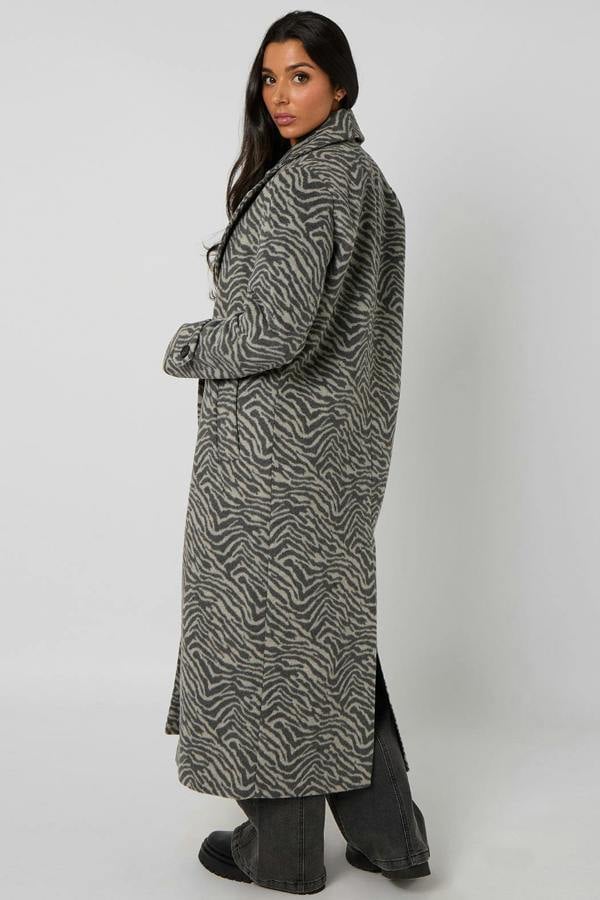 Urban Bliss Longline Zebra Formal Coat