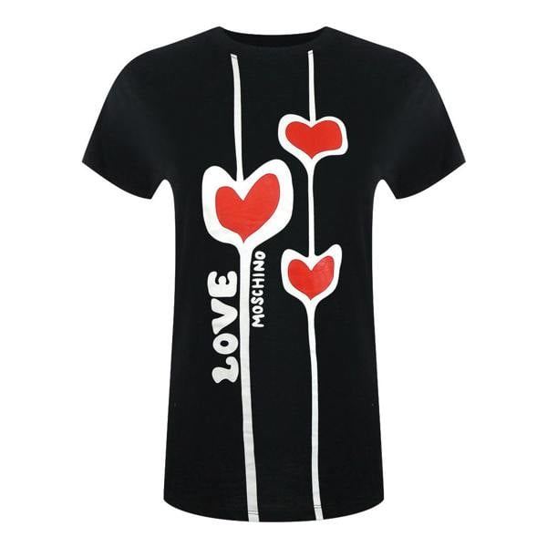 Love Moschino Heart Design Black T-Shirt Women - Nova Clothing