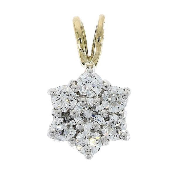 Sarah Layton Diamond Cluster Pendant, 0.52ct - 18ct Yellow/White Gold