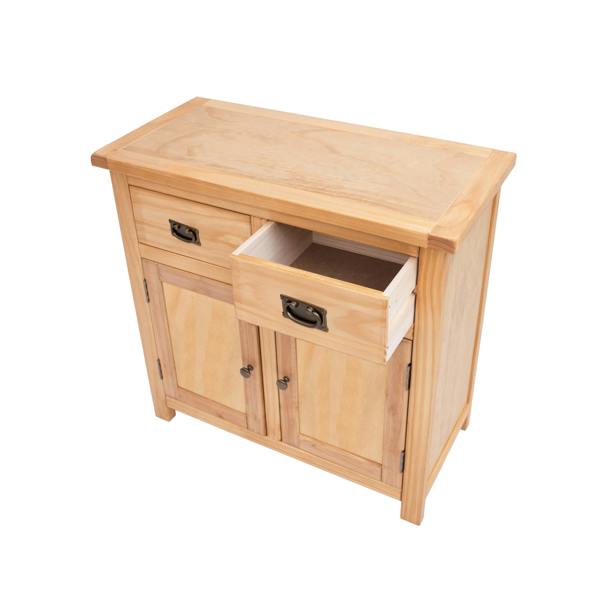 Cabinet Bits Lugo Waxed 2 Drawer 2 Door Sideboard Brass Drop Handle