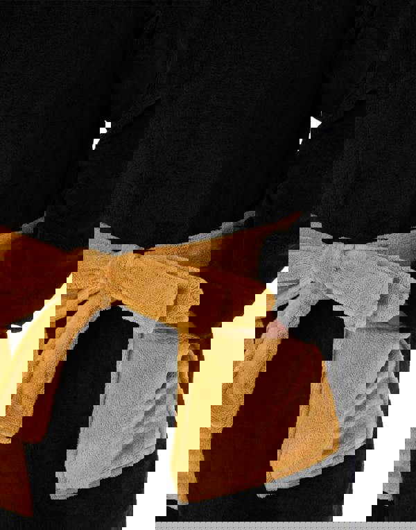 The Godfather Mens Black Hooded Bathrobe