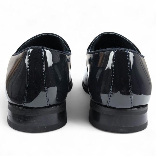 Dolcetto Men's Velvet Tassel Loafers Formal Patent Dress Shoes